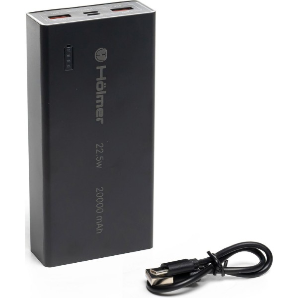 Фото - Батарея мобильная Holmer Rabbit 20000 mAh 22.5W Type-C Black (NRG-01)