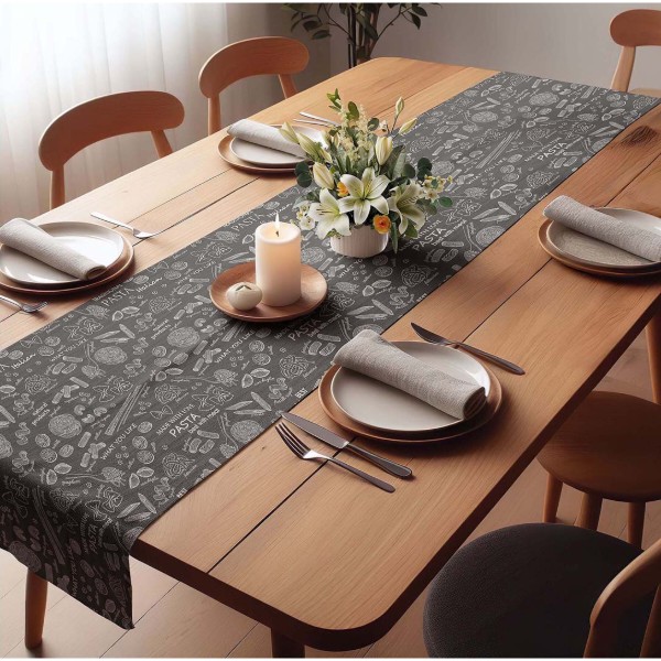 Фото - Скатертина раннер Home Line 40Х140 напівпанама паста графіт (2034-3) (183566) Фото - Скатертина раннер Home Line 40Х140 напівпанама паста графіт (2034-3) (183566)