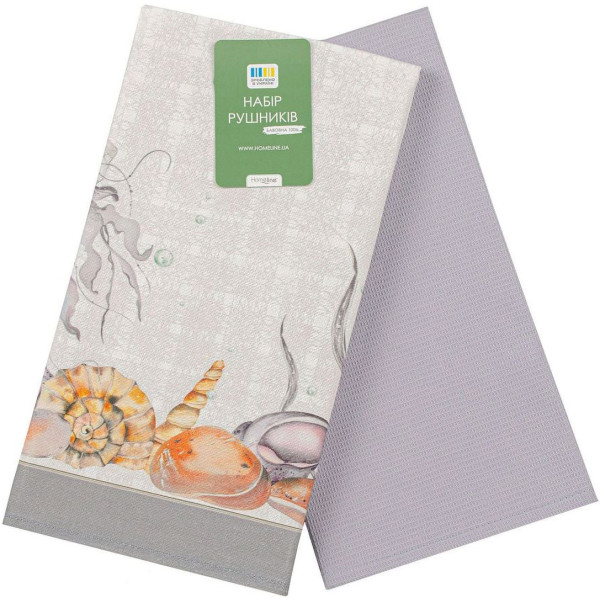 Фото - Набір рушників Home Line 40Х60 МОРСЬКИЙ СВІТ лавандовий (196683)