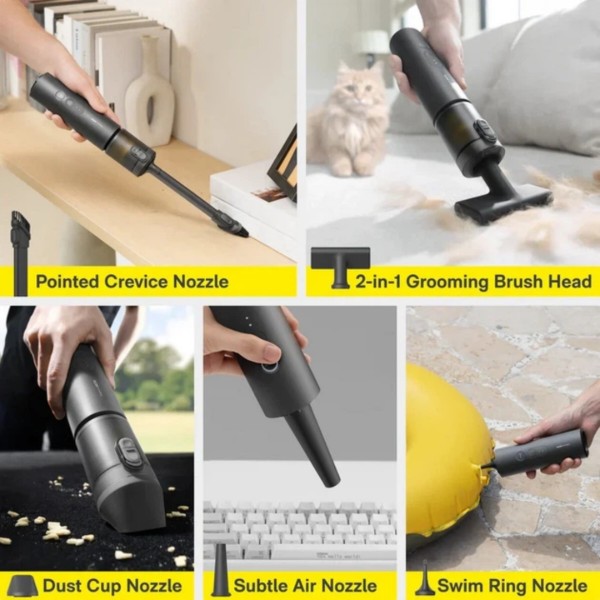 Фото - Пылесос ручной для автомобиля HOTO 4в1 AutoCare Air Duster&Vacuum (QWCXA005)
