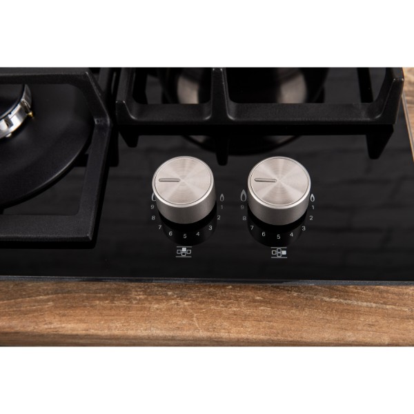 Фото - Духова шафа + варильна поверхня газова Hotpoint-Ariston FA5S841JBLGHA + HAGS61FBK