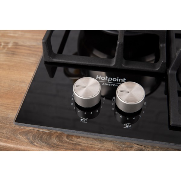 Фото - Духова шафа + варильна поверхня газова Hotpoint-Ariston FA5S841JBLGHA + HAGS61FBK