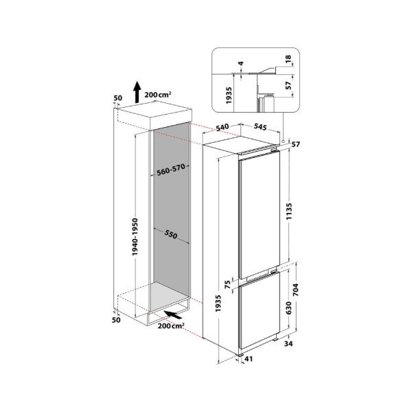 Фото - Мікропошкодження - Холодильник вбудований Hotpoint-Ariston HAC20T321