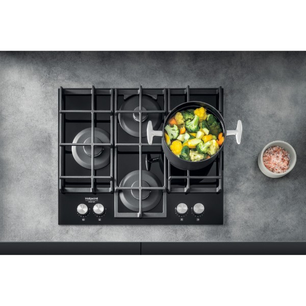 Фото - Варочная панель газовая Hotpoint-Ariston HAGS61FBK