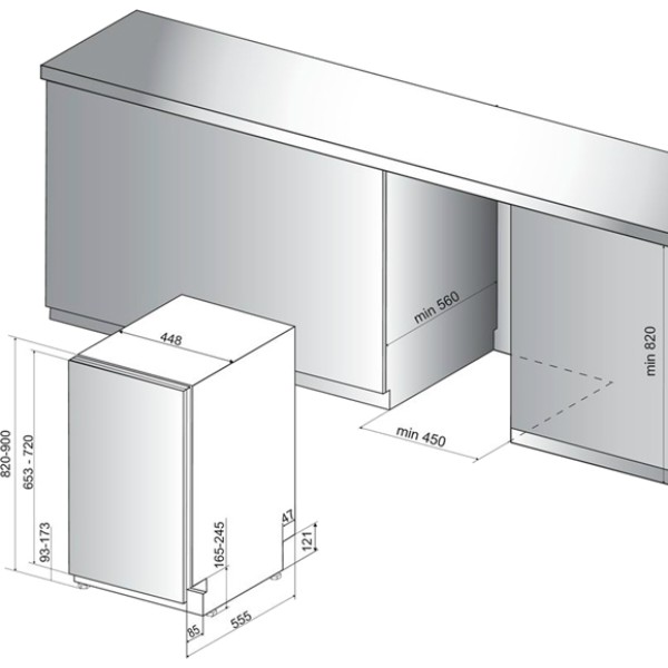 Фото - Посудомоечная машина встраиваемая Hotpoint-Ariston HSIC 3T127C
