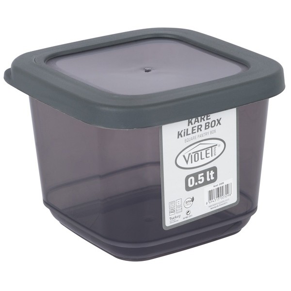 Фото - Емкость для сыпучих VIOLET HOUSE 0309 Transparent Black 0.5 л