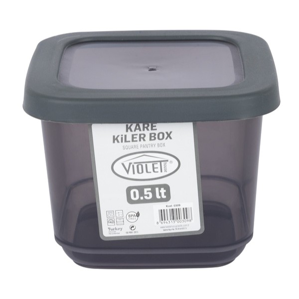 Фото - Емкость для сыпучих VIOLET HOUSE 0309 Transparent Black 0.5 л