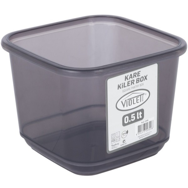 Фото - Емкость для сыпучих VIOLET HOUSE 0309 Transparent Black 0.5 л