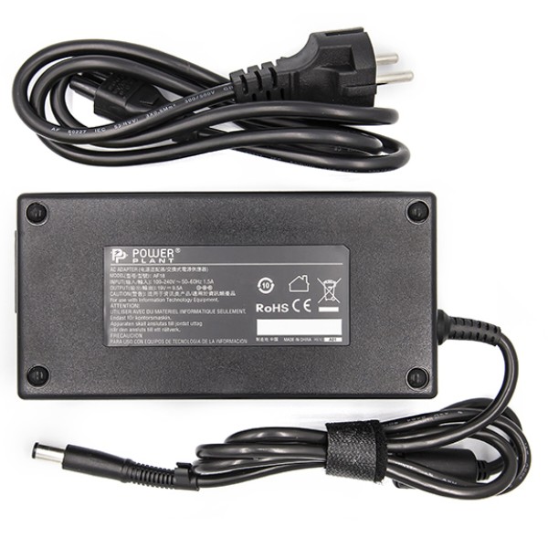 Фото - Зарядний пристрій для ноутбука PowerPlant HP 220V 19V 180W 9.5A (HP180F7450)