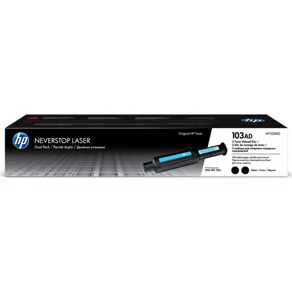 Фото - Заправочный модуль с тонером HP 103AD (W1103AD) Neverstop 1000a/1000w/1200a/1200w (2*2500стр) Фото - Заправочный модуль с тонером HP 103AD (W1103AD) Neverstop 1000a/1000w/1200a/1200w (2*2500стр)