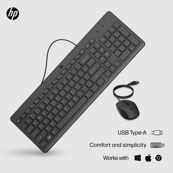 Фото - Клавіатура+миша HP 150 USB EN Black (240J7AA)