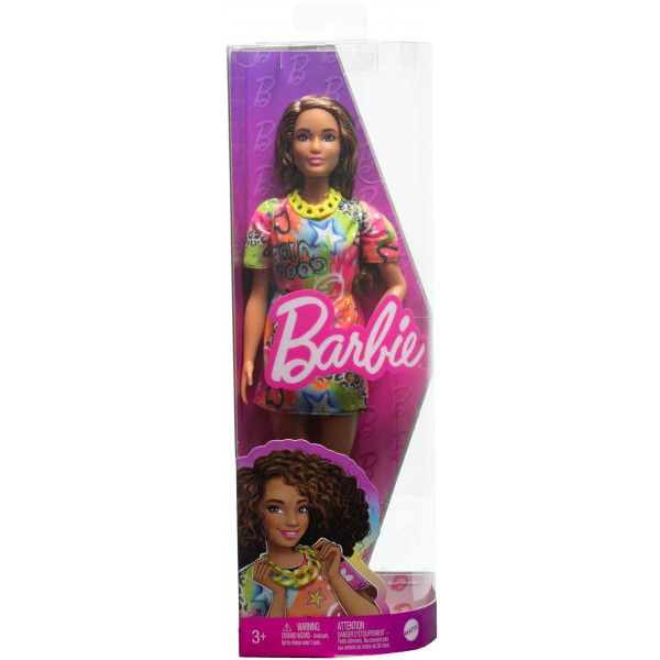 Фото - Лялька Barbie "Модниця" в яскравій сукні-футболці (HPF77)
