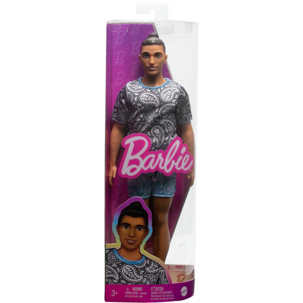 Фото - Лялька Barbie Кен "Модник" в футболці з візерунком пейслі Barbie (HPF80)