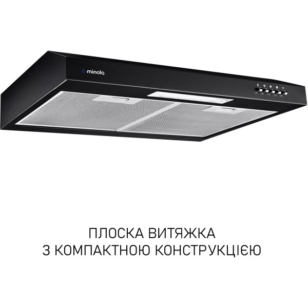 Фото - Витяжка традиційна Minola HPL 512 BL