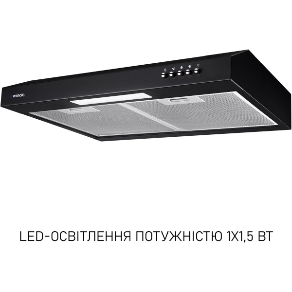 Фото - Витяжка традиційна Minola HPL 512 BL