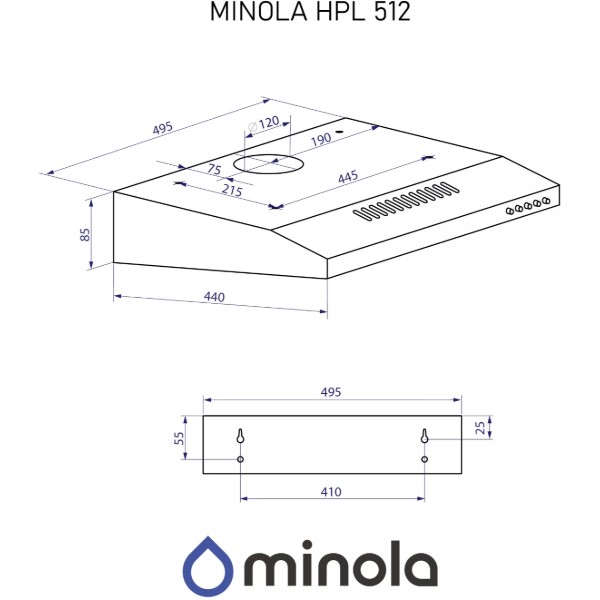Фото - Вытяжка традиционная Minola HPL 512 I