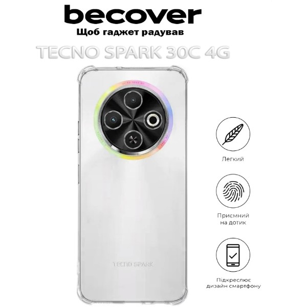 Фото - Чехол для смартфона BeCover Anti-Shock for Tecno Spark 30C 4G Clear (712783)