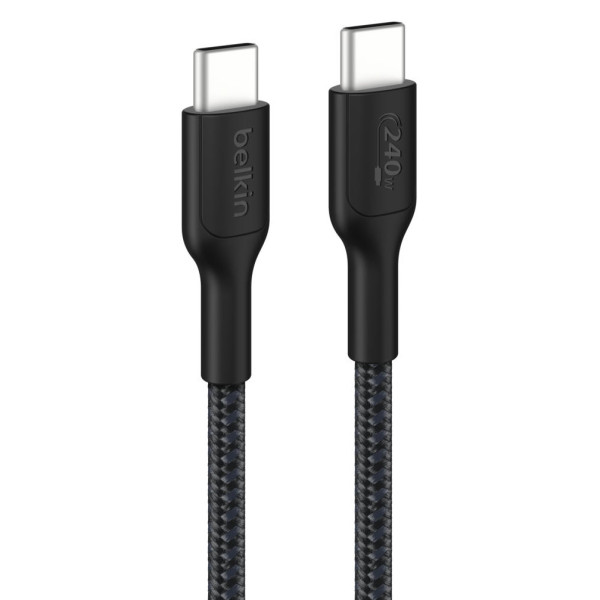 Фото - Кабель синхронізації даних Belkin USB-C > USB-C 1m 240Вт, Type-C Black (CAB025HQ1MBK) Фото - Кабель синхронізації даних Belkin USB-C > USB-C 1m 240Вт, Type-C Black (CAB025HQ1MBK)
