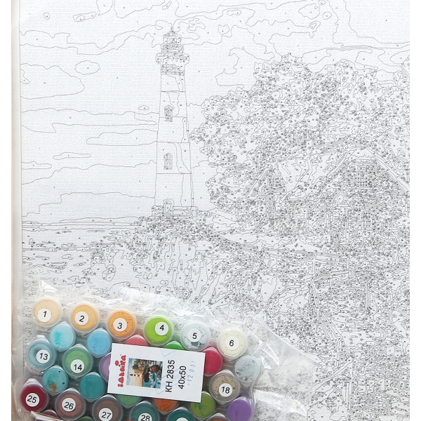 Фото - Картина за номерами Ideyka Будинок біля маяка 40 * 50см (КНО2835)