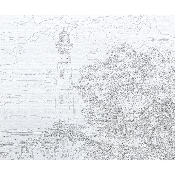 Фото - Картина за номерами Ideyka Будинок біля маяка 40 * 50см (КНО2835)