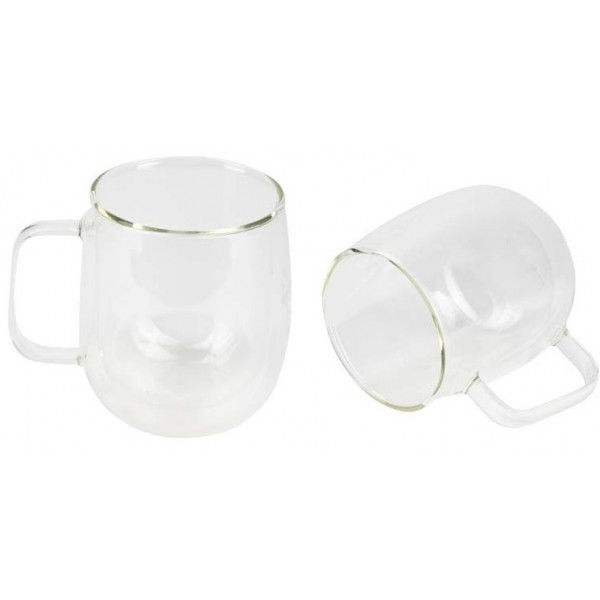 Фото - Набір чашок з подвійними стінками Bergner Coffee & tea lovers 400 мл 2 шт. (BG-20116-MM)