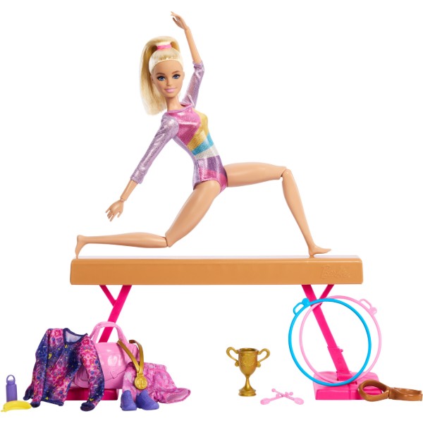 Фото - Кукольный набор Barbie "Тренировка по гимнастике" (HRG52)
