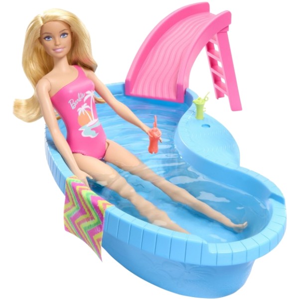 Фото - Кукольный набор Barbie "Развлечения у бассейна" (HRJ74)