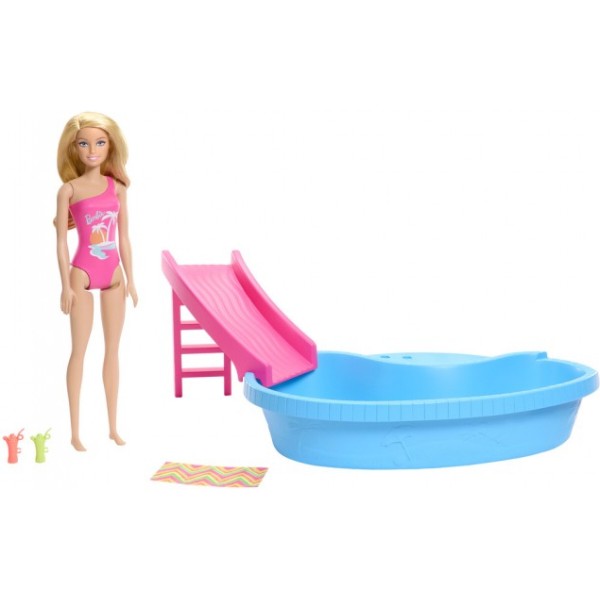 Фото - Кукольный набор Barbie "Развлечения у бассейна" (HRJ74)