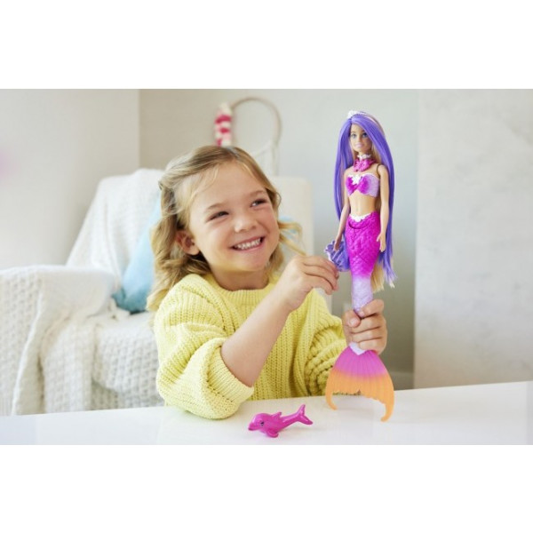 Фото - Лялька Barbie Русалка "Кольорова магія" серії Дрімтопія  (HRP97)