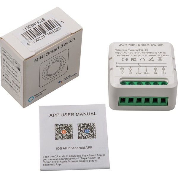 Фото - Релейний вимикач Tuya Wifi 16A (HS084028)