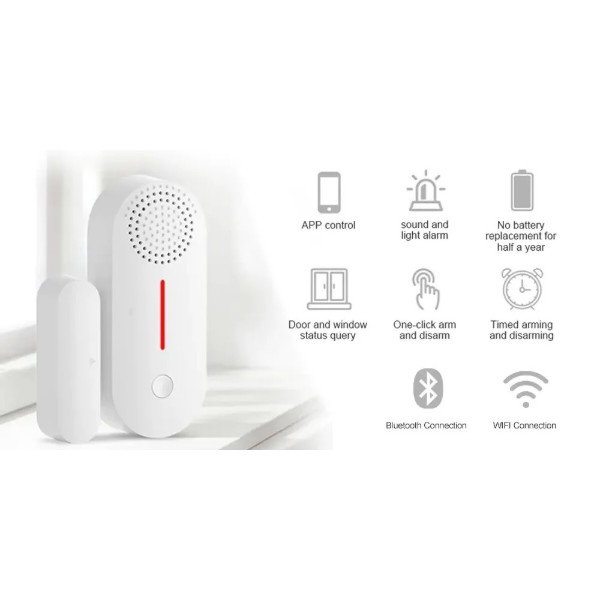 Фото - Беспроводной датчик открытия двери/окна Tuya Wi-Fi (HS084103)