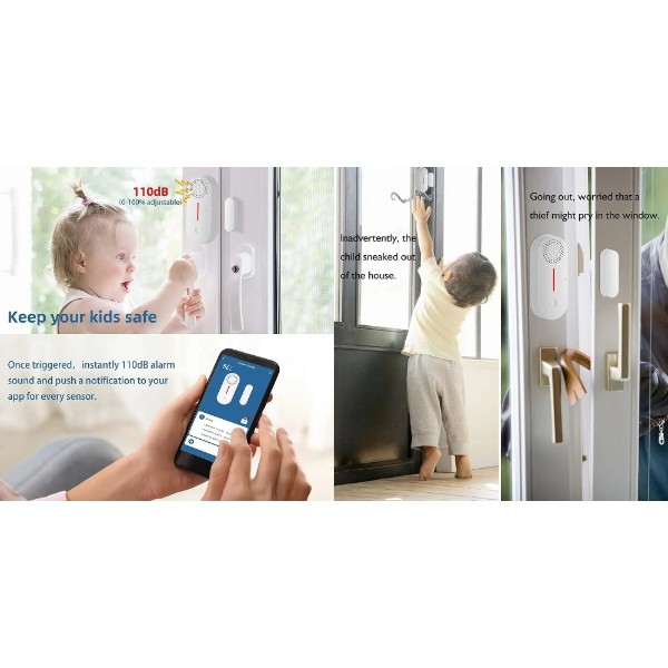 Фото - Беспроводной датчик открытия двери/окна Tuya Wi-Fi (HS084103)