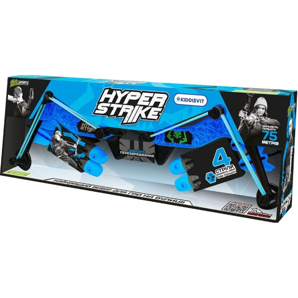 Фото - Лук Zing серии "Hyper Strike" (синий, 4 стрелы) (HS470B)