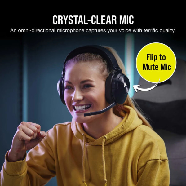 Фото - Уцінка - Гарнітура бездротова ігрова Corsair HS55 Wireless Gaming Dolby 7.1 Carbon (CA-9011280-EU)