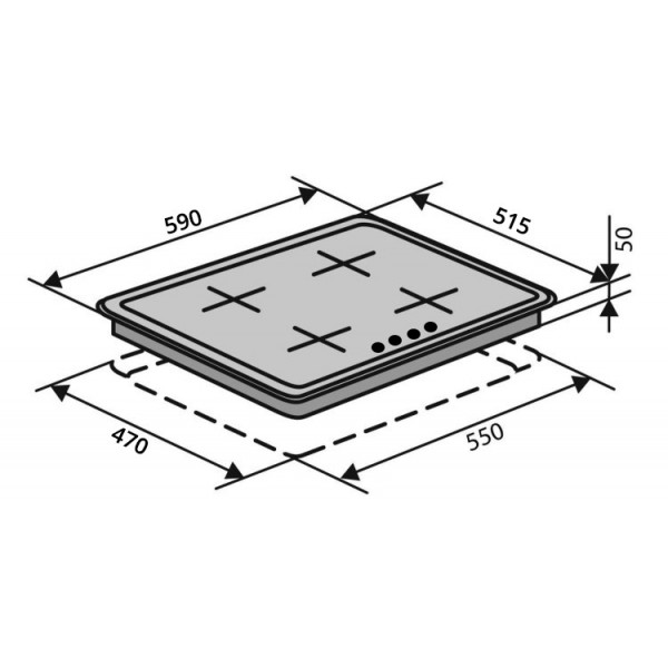 Фото - Варильна поверхня газова Ventolux HSF640-Y3 CS (WH)