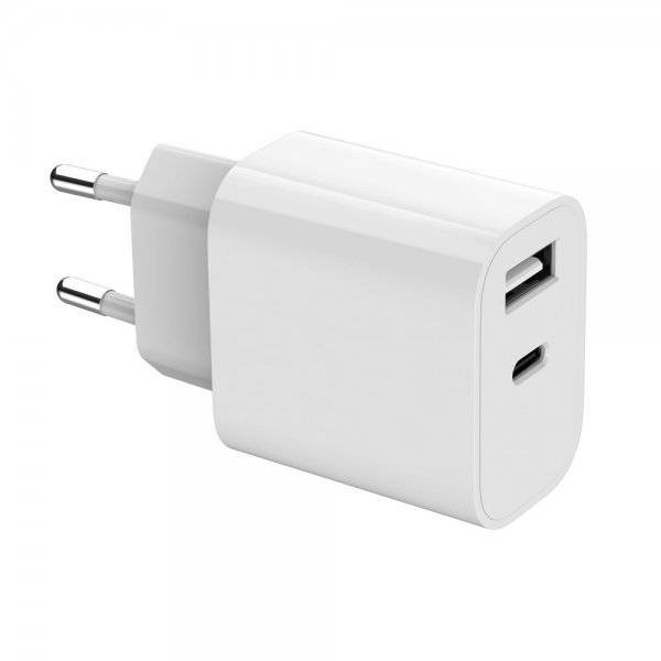 Фото - Мережевий зарядний пристрій Gembird 1xUSB-A+1xUSB-C 5V/2.4A 12W (TA-UC-2AC12-01)