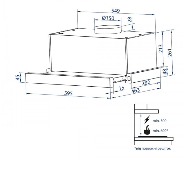 Фото - Вытяжка встраиваемая Minola HTL 6314 I 750 LED