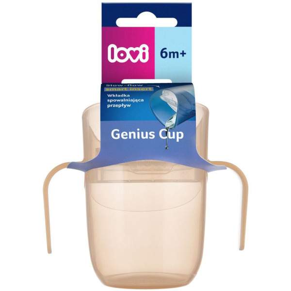 Фото - Поїльник-непроливайка дитячий Lovi з вставкою 6 міс+ Nude (35/368_bei)