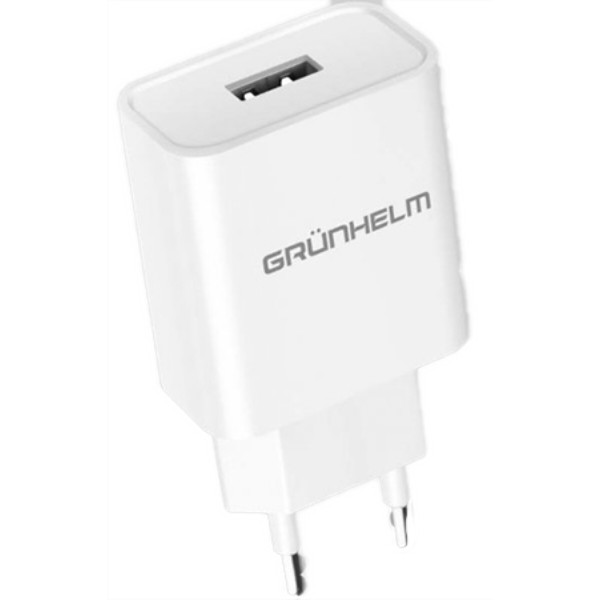 Фото - Сетевое зарядное устройство Grunhelm GWC-01 White Фото - Сетевое зарядное устройство Grunhelm GWC-01 White