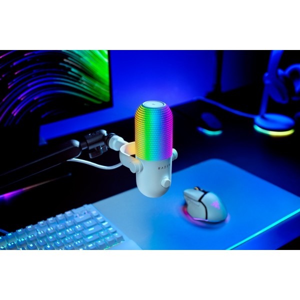 Фото - Мікрофон до комп'ютера дротовий Razer Seiren V3 Chroma White (RZ19-05060200-R3M1)