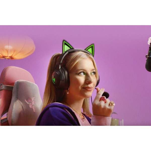 Фото - Гарнитура проводная игровая Razer Kraken Kitty V2 Black USB (RZ04-04730100-R3M1)