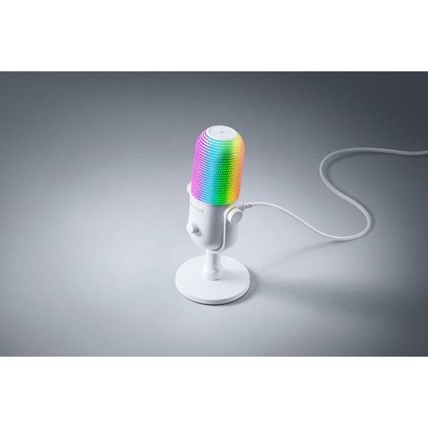 Фото - Мікрофон до комп'ютера дротовий Razer Seiren V3 Chroma White (RZ19-05060200-R3M1)