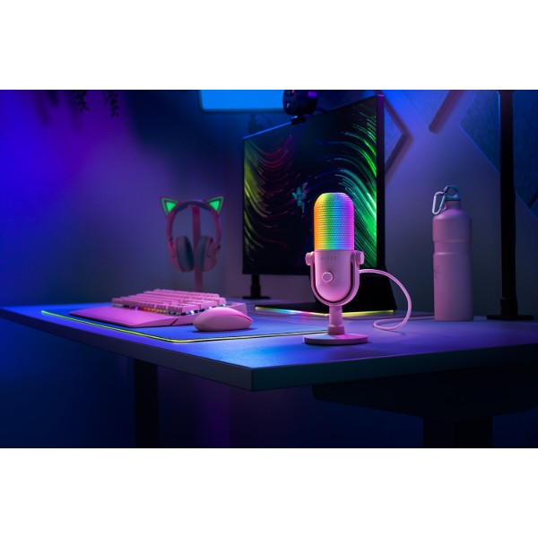 Фото - Мікрофон до комп'ютера дротовий Razer Seiren V3 Chroma Quartz (RZ19-05060300-R3M1)