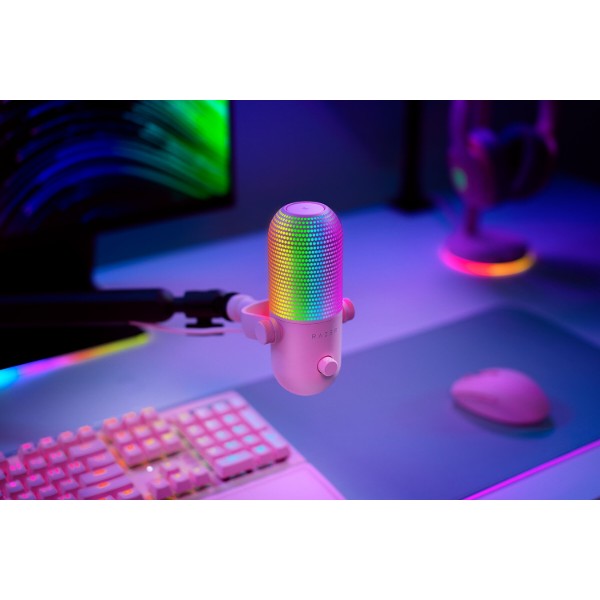 Фото - Мікрофон до комп'ютера дротовий Razer Seiren V3 Chroma Quartz (RZ19-05060300-R3M1)