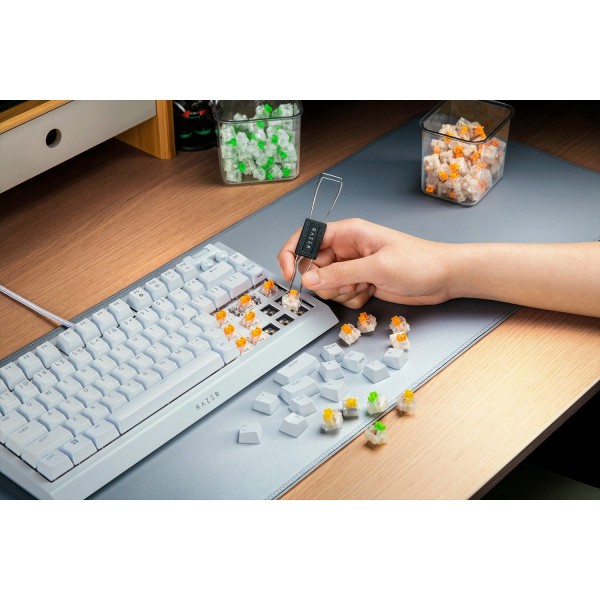 Фото - Клавіатура дротова ігрова Razer BlackWidow V4 75% White (RZ03-05001700-R3M1)