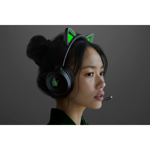 Фото - Гарнітура дротова ігрова Razer Kraken Kitty V3 X, mini-jack, 1.3м Black (RZ04-05350200-R3M1)