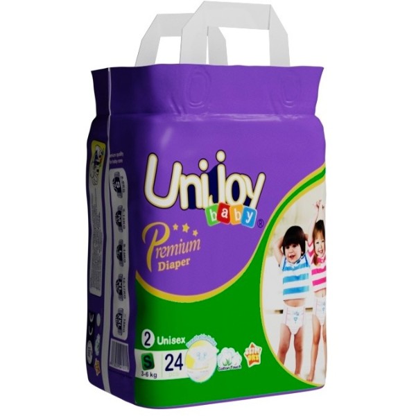 Фото - Одноразові підгузки-трусики Unijoy Premium S 3-6 кг 24 шт. (6973920541011)