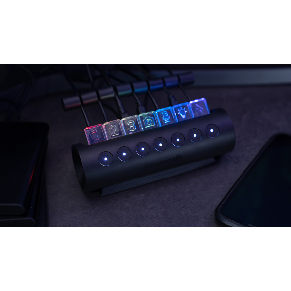 Фото - Хаб USB Streamplify HUB CTRL 7-RGB-EU-F Black (SPUH-HC71217.11)