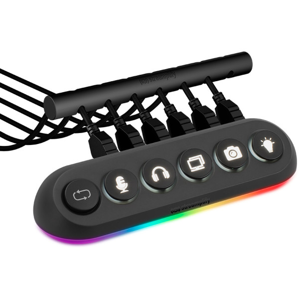Фото - Хаб USB Streamplify HUB DECK 5-RGB-EU-F Black (SPUH-HD51217.11)
