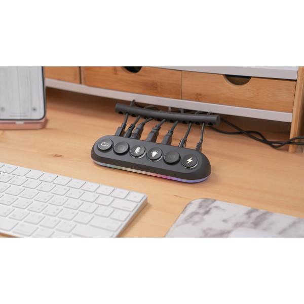 Фото - Хаб USB Streamplify HUB DECK 5-RGB-EU-F Black (SPUH-HD51217.11)